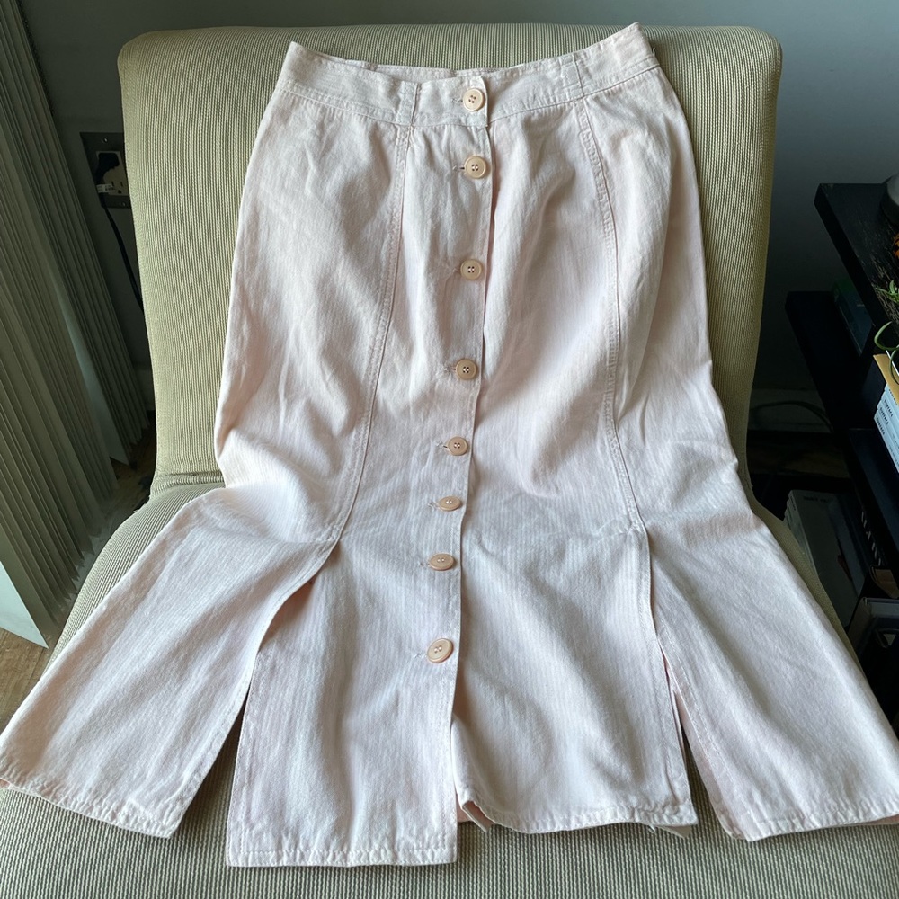Baby pink vintage maxi skirt